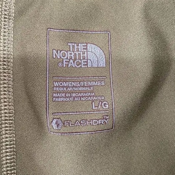 The NORTH FACE Olive Army Green FLASH DRY Full Length Leggings Sz L - Picture 6 of 7